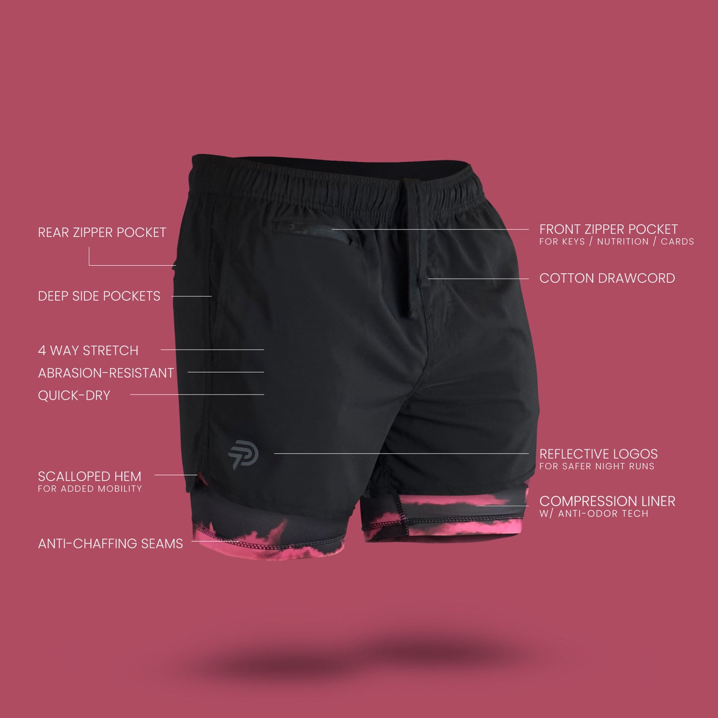 Priority Short (Inked Pink)